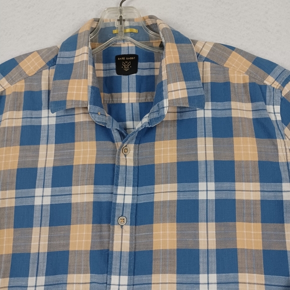 Rare Rabbit Long Sleeve Plaid multicolor Shirt Sz L - Picture 2 of 9